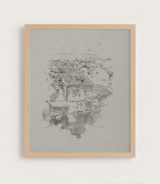 FRENCH VILLAGE SKETCH