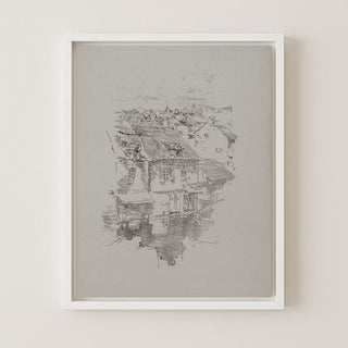 FRENCH VILLAGE SKETCH - Museum Quality Art