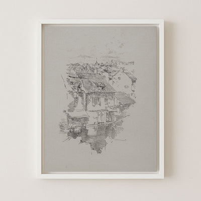 FRENCH VILLAGE SKETCH - Museum Quality Art