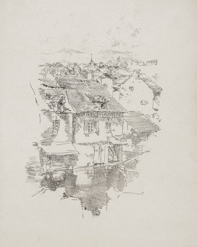 FRENCH VILLAGE SKETCH - Museum Quality Art