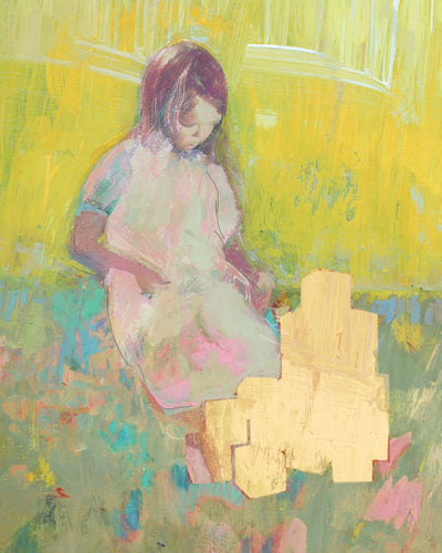 GIRL AND BUILDING BLOCKS