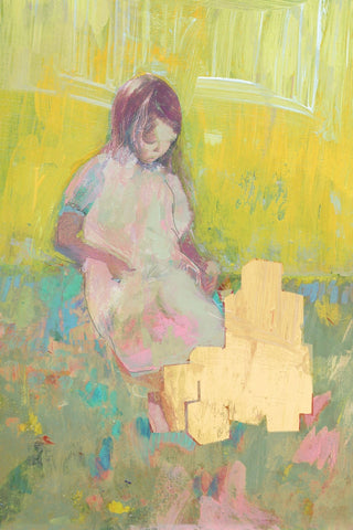 GIRL AND BUILDING BLOCKS