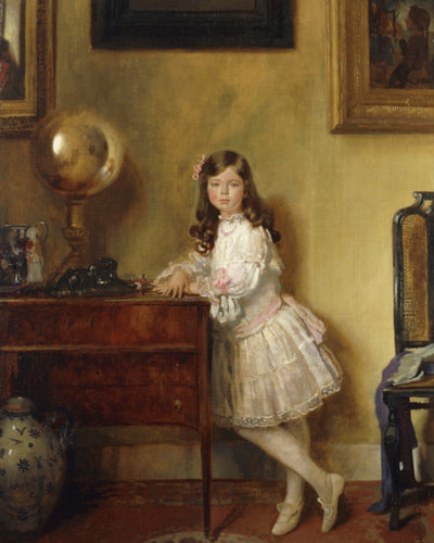 GIRL IN GOLDEN INTERIOR