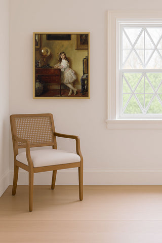 GIRL IN GOLDEN INTERIOR - Museum Quality Art