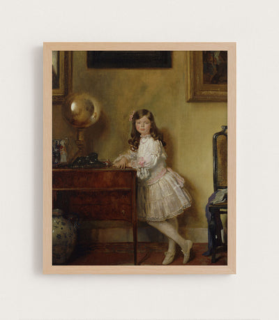 Girl in Golden Interior