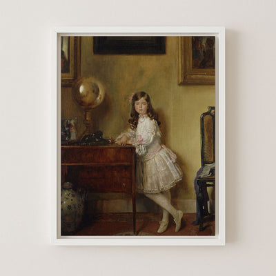 Girl in Golden Interior