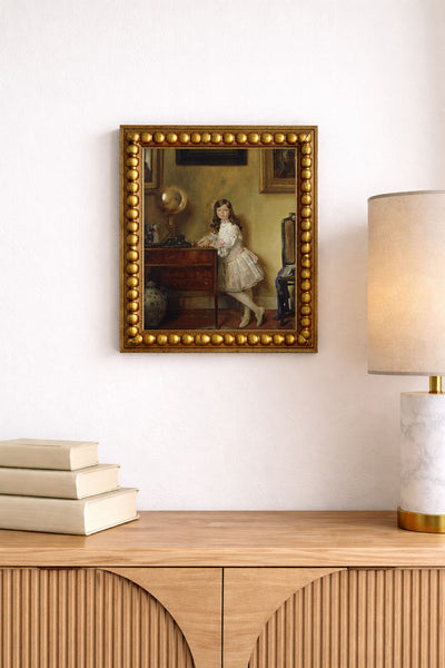 Girl in Golden Interior