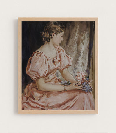 GIRL IN PINK - Museum Quality Art