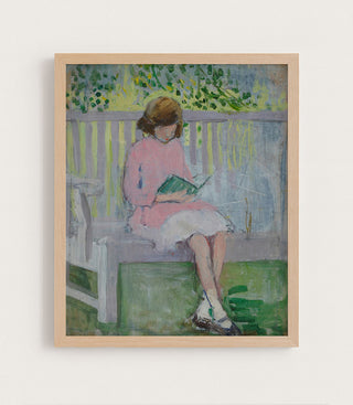GIRL READING - Museum Quality Art