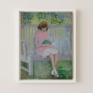 GIRL READING - Museum Quality Art