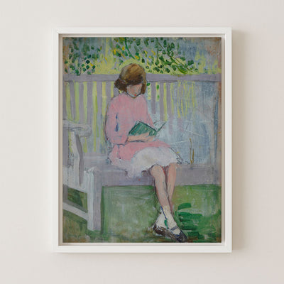 GIRL READING - Museum Quality Art