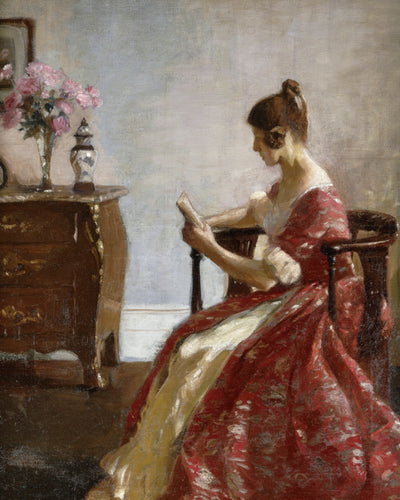 GIRL READING Richard Jack art print - Museum Quality Art
