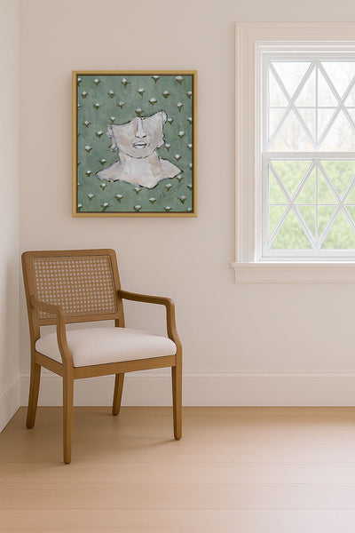 Green Meadows Sculpture with Cotton Blossoms