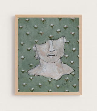 Green Meadows Sculpture with Cotton Blossoms