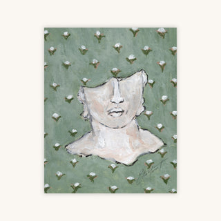 GREEN MEADOWS SCULPTURE WITH COTTON BLOSSOMS — Primary Image