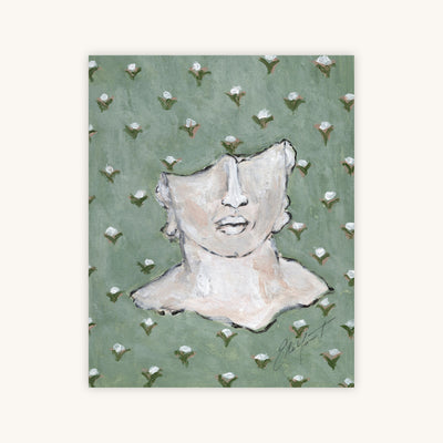 GREEN MEADOWS SCULPTURE WITH COTTON BLOSSOMS — Primary Image