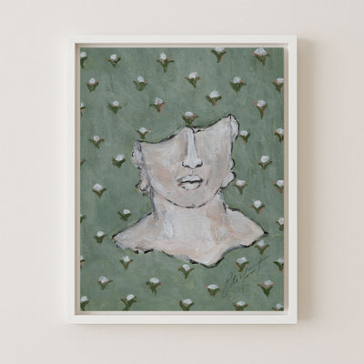 Green Meadows Sculpture with Cotton Blossoms