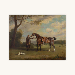 GROOM WITH BAY HUNTER — Primary Image