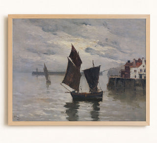 HARBOR SCENE - Museum Quality Art