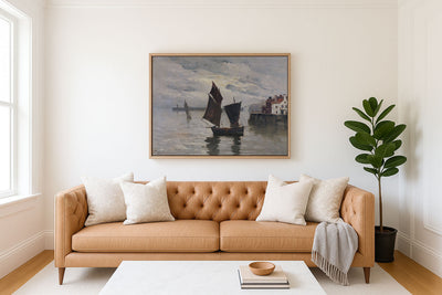 HARBOR SCENE - Museum Quality Art