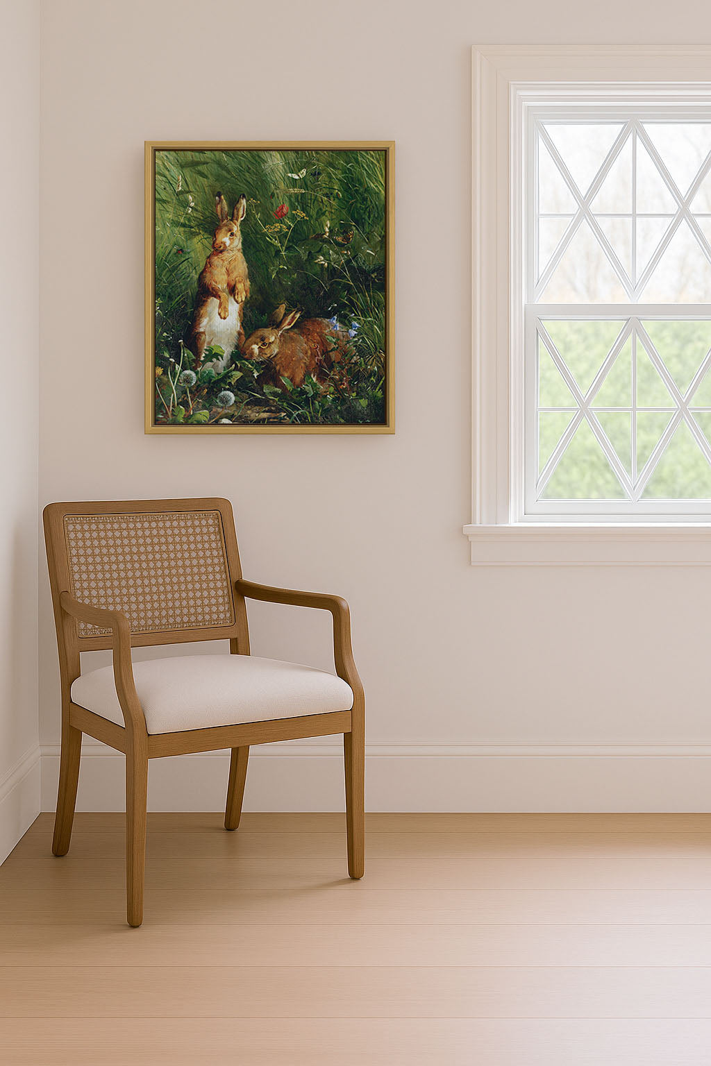 Hares - Vintage Bunny Rabbit Art Prints - Museum Quality Art