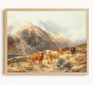 Highland Cattle in a Mountainous Landscape
