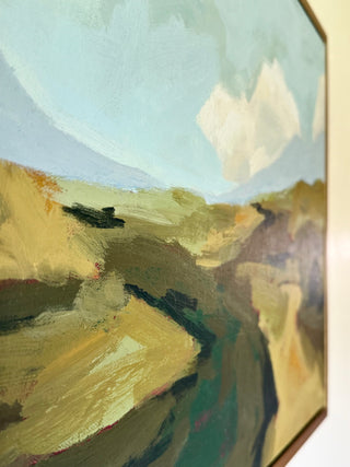 HIGHLAND HILL - FRAMED 20X16 ACRYLIC ON CANVAS