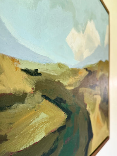 HIGHLAND HILL - FRAMED 20X16 ACRYLIC ON CANVAS
