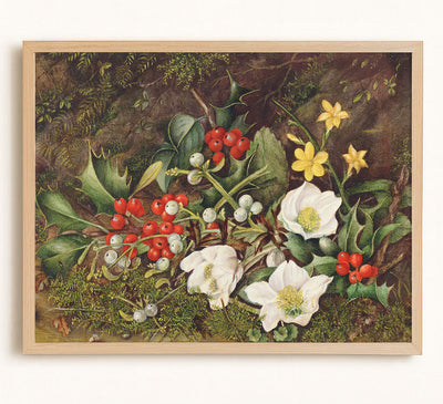 Holly and Christmas Roses