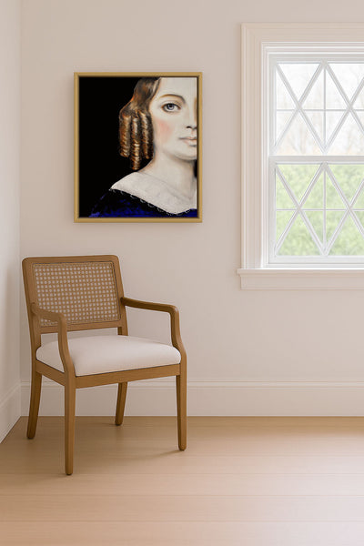 HONORIA WAS ABOUT TO GO BACK INSIDE WHEN SHE HEARD HOOFBEATS COMING UP THE DRIVE - Museum Quality Art