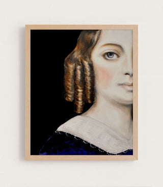 HONORIA WAS ABOUT TO GO BACK INSIDE WHEN SHE HEARD HOOFBEATS COMING UP THE DRIVE - Museum Quality Art