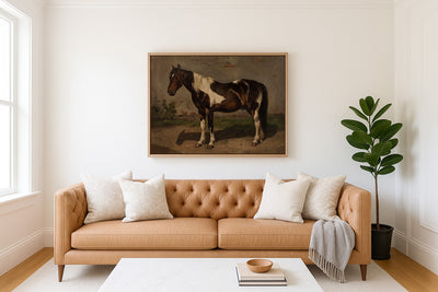 Horse With the Barn in the Background