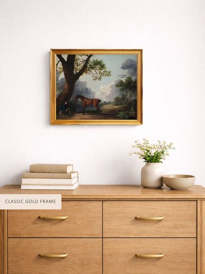 Hunter with Groom and Dog