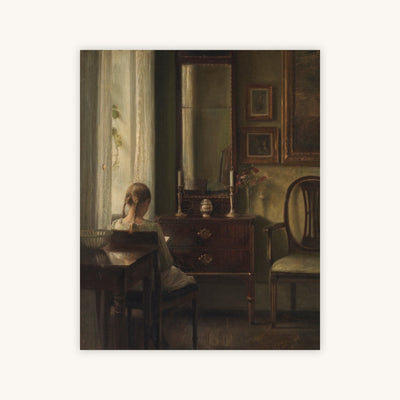 INTERIOR WITH A GIRL READING — Primary Image