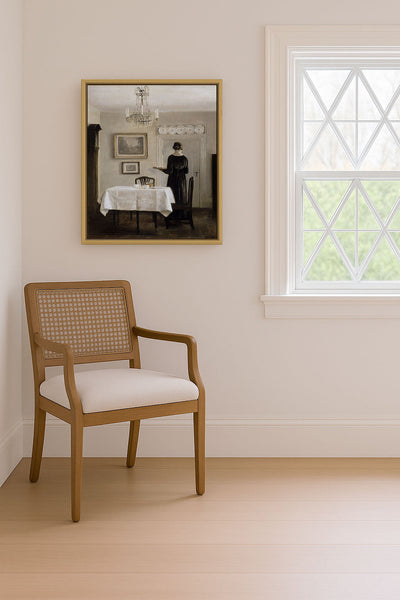Interior With Lady Carrying Tray