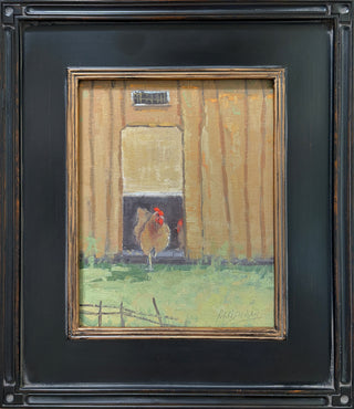It's Morning, Y'all! - 11.5x13.5" Oil on Canvas, Framed