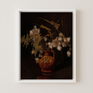 Jar With Cotton Grass