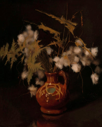 Jar With Cotton Grass