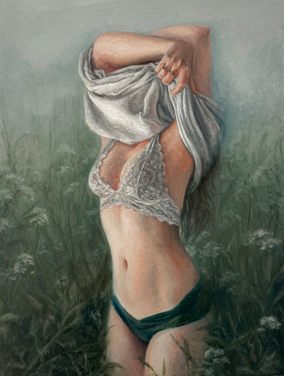 Lace in Layers — Oil on Panel, 9 × 12 in