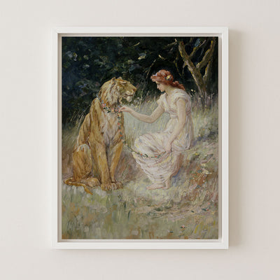 LADY AND THE TIGER - Museum Quality Art