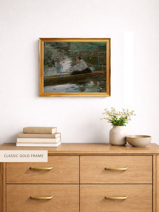LADY IN A BOAT - Museum Quality Art