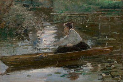 LADY IN A BOAT - Museum Quality Art
