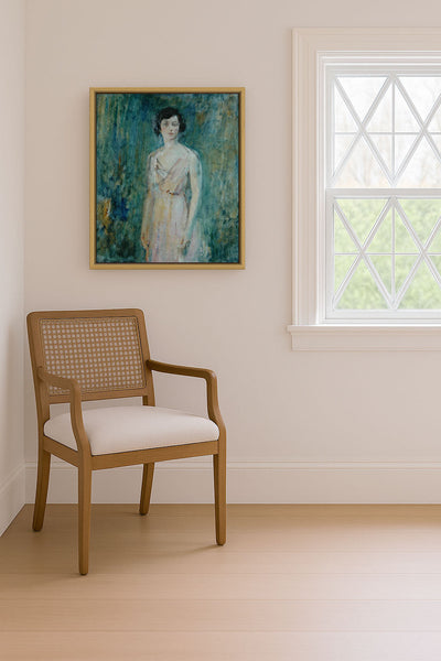 LADY IN A PINK DRESS - Museum Quality Art