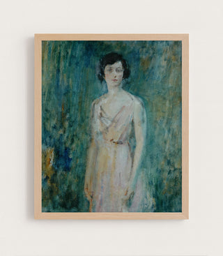 LADY IN A PINK DRESS - Museum Quality Art