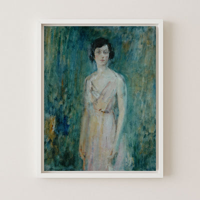 LADY IN A PINK DRESS - Museum Quality Art