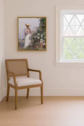 Lady in Flower Garden
