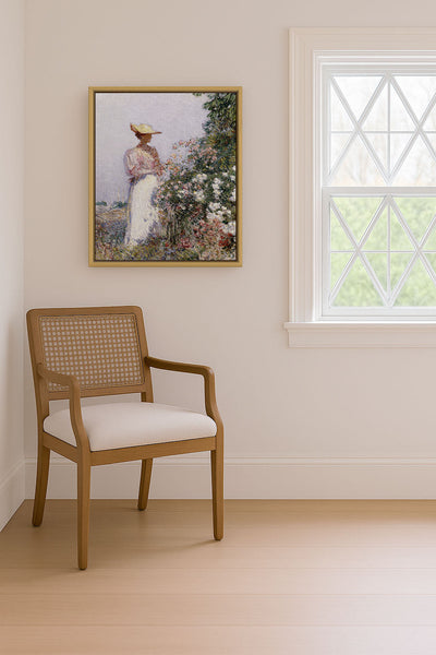 Lady in Flower Garden