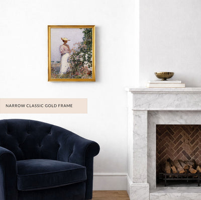 Lady in Flower Garden