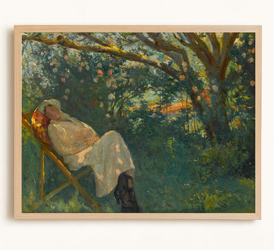 Lady in Pink on a Chaise Lounge