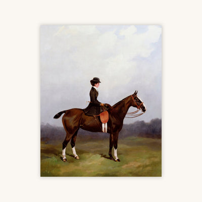 LADY RIDING SIDE-SADDLE — Primary Image
